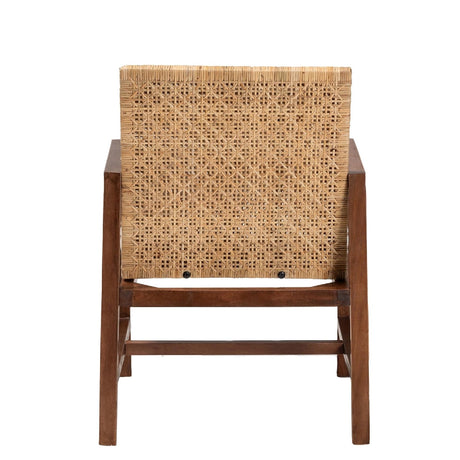 Modern European furniture - Acacia Framed Rattan Lounge Chair - www.oroa.com