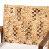 Modern European furniture - Acacia Framed Rattan Lounge Chair - www.oroa.com