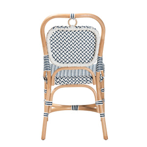 Blue & White Weaving Bistro Chair | Novi Living Luciana