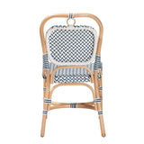 Contract furniture - Blue White Weaving Bistro Chair - www.oroatrade.com
