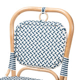 Contract furniture - Blue White Weaving Bistro Chair - www.oroatrade.com