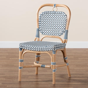 Blue & White Weaving Bistro Chair | Novi Living Luciana