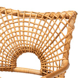 Modern European furniture - Curved Seat Rattan Accent Chair - www.oroa.com