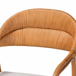 Modern European furniture - Cushioned Seat Rattan Accent Chair - www.oroa.com