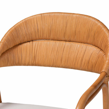 Modern European furniture - Cushioned Seat Rattan Accent Chair - www.oroa.com