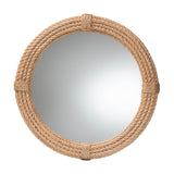 Contract furniture - Woven Rope Round Wall Mirror - www.oroatrade.com