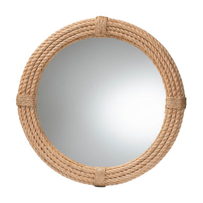 Contract furniture - Woven Rope Round Wall Mirror - www.oroatrade.com