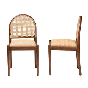 Modern European furniture - Acacia Framed Rattan Dining Chairs 2 - www.oroa.com
