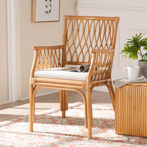 Modern European furniture - Rattan Openwork Accent Armchair - www.oroa.com