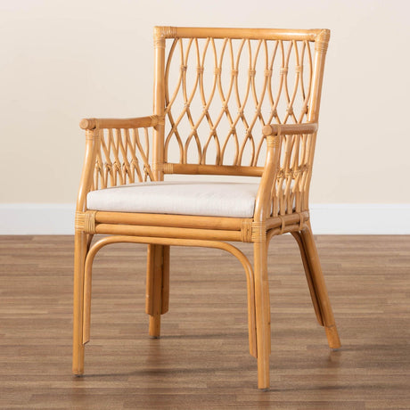 Modern European furniture - Rattan Openwork Accent Armchair - www.oroa.com