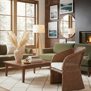 Modern European furniture - Braided Rattan Accent Chair - www.oroa.com