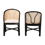 Modern European furniture - Black Framed Rattan Dining Chairs 2 - www.oroa.com