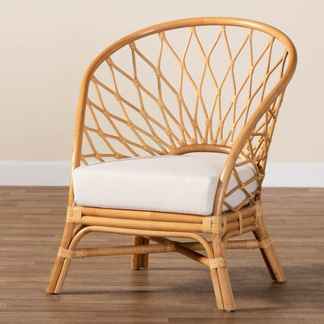 Modern European furniture - Rattan Sloped Accent Chair - www.oroa.com