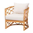 Modern European furniture - Curved Rattan Padded Accent Chair - www.oroa.com