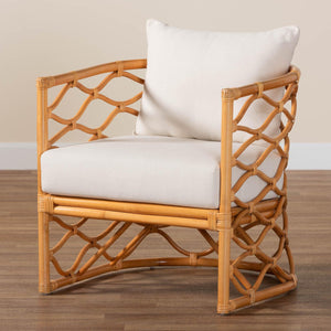   Modern European furniture - Curved Rattan Padded Accent Chair - www.oroa.com | Oroa.com