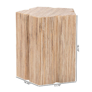 Grasscloth Flower Inspired End Table | Bali Loom Janeth | Oroa.com