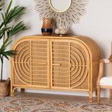 Modern European furniture - Natural Rattan 2 Door Sideboard - www.oroa.com