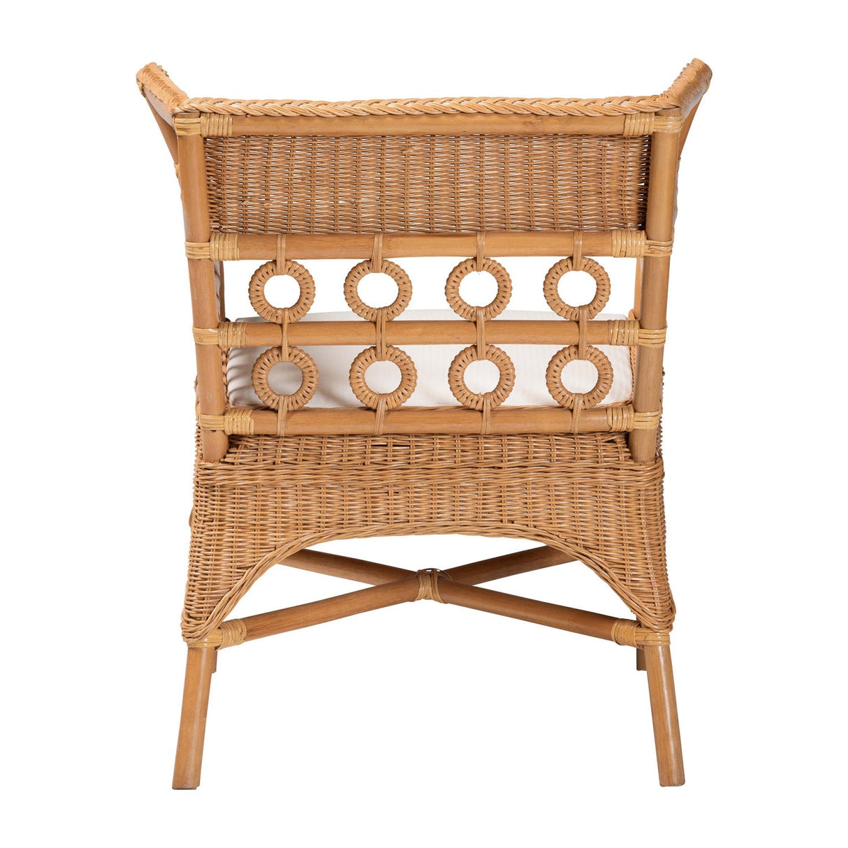 Modern European furniture - Braided Rattan Padded Accent Chair - www.oroa.com