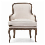 Modern European furniture - Beige Cotton Classic Accent Chair - www.oroa.com