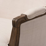 Modern European furniture - Beige Cotton Classic Accent Chair - www.oroa.com