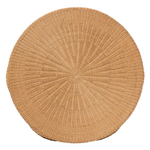 Handwoven Rattan Scalloped Coffee Table | Bali Loom Palm | Oroa.com