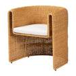 Modern European furniture - Handwoven Rattan Barrel Dining Chair - www.oroa.com