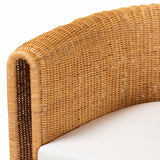 Modern European furniture - Handwoven Rattan Barrel Dining Chair - www.oroa.com