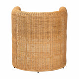 Modern European furniture - Handwoven Rattan Barrel Dining Chair - www.oroa.com