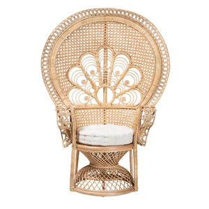 Modern European furniture - Brown Rattan Peacock Accent Chair - www.oroa.com