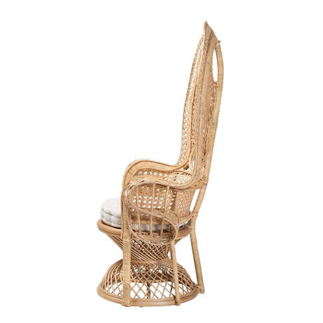 Modern European furniture - Brown Rattan Peacock Accent Chair - www.oroa.com
