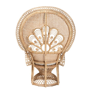 Modern European furniture - Brown Rattan Peacock Accent Chair - www.oroa.com