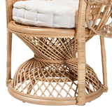Modern European furniture - Brown Rattan Peacock Accent Chair - www.oroa.com