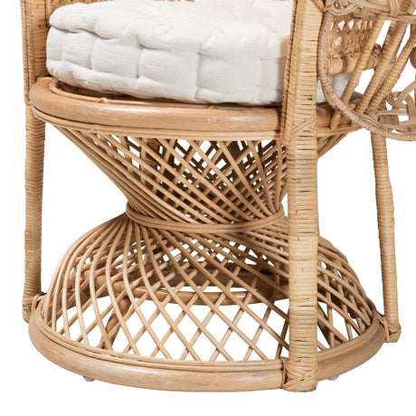 Modern European furniture - Brown Rattan Peacock Accent Chair - www.oroa.com