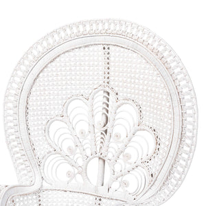 Modern European furniture - White Rattan Peacock Accent Chair - www.oroa.com