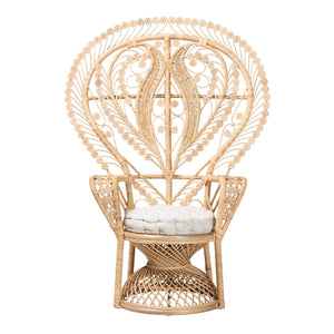 Modern European furniture - Rattan Indoor Semi Outdoor Peacock Accent Chair - www.oroa.com
