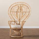 Modern European furniture - Rattan Indoor Semi Outdoor Peacock Accent Chair - www.oroa.com
