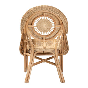 Modern European furniture - Curled Rattan Detail Accent Chair - www.oroa.com