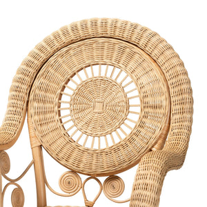Modern European furniture - Curled Rattan Detail Accent Chair - www.oroa.com