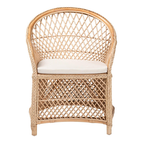 Modern European furniture - Braided Rattan Bohemian Accent Armchair - www.oroa.com