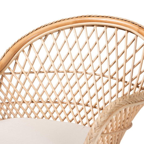 Modern European furniture - Braided Rattan Bohemian Accent Armchair - www.oroa.com