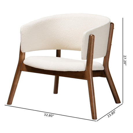 Modern European furniture - Walnut Framed Curve Accent Chairs 2 - www.oroa.com