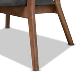 Modern European furniture - Walnut Framed Curve Accent Chairs 2 - www.oroa.com