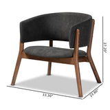 Modern European furniture - Walnut Framed Curve Accent Chairs 2 - www.oroa.com