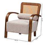Modern European furniture - Gray Padded Japandi Lounge Chair - www.oroa.com