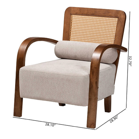 Modern European furniture - Gray Padded Japandi Lounge Chair - www.oroa.com