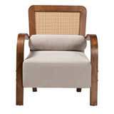 Modern European furniture - Gray Padded Japandi Lounge Chair - www.oroa.com