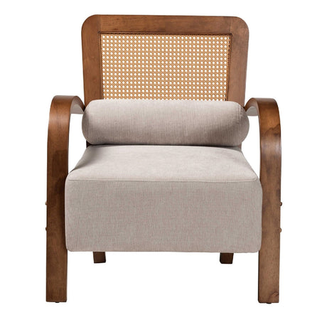 Modern European furniture - Gray Padded Japandi Lounge Chair - www.oroa.com