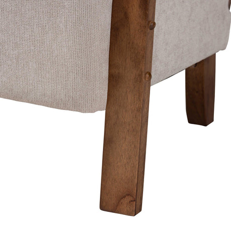 Modern European furniture - Gray Padded Japandi Lounge Chair - www.oroa.com