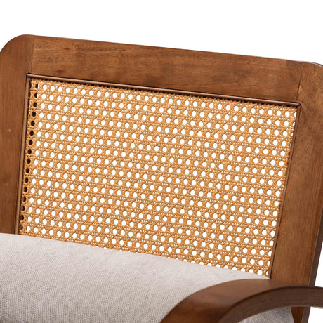 Modern European furniture - Gray Padded Japandi Lounge Chair - www.oroa.com