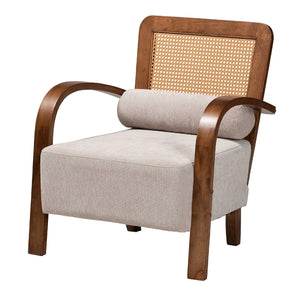 Modern European furniture - Gray Padded Japandi Lounge Chair - www.oroa.com